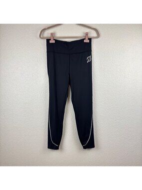 Peloton Womens Black Reflective Activewear Leggings - Size L - 80% Nylon/20% Spa